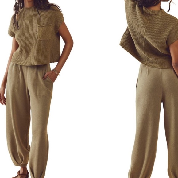 FREE PEOPLE |  Freya Sweater in Olive size L NWT - Picture 2 of 6